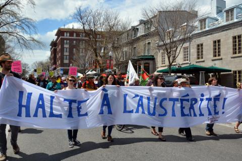 Le 16 mai dernier, sur Grande-Allée. Photo : André Querry