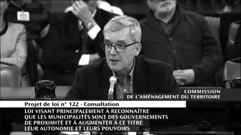 Michel Hallé, du Conseil de quartier Saint-Jean-Baptiste lors de l'audition